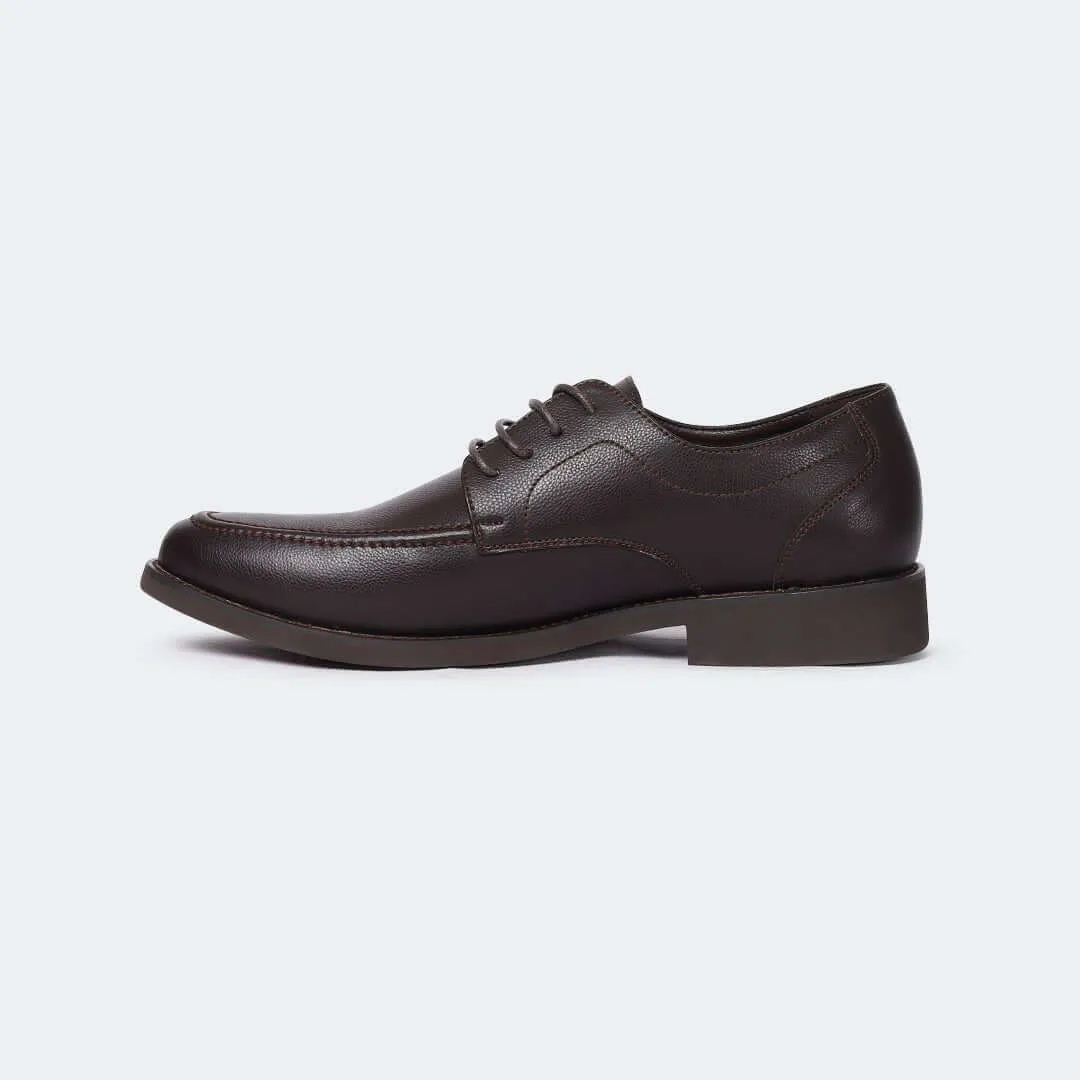 Caliber Shoes Coffee Lace Up Formal Shoes for Men (ALBERT A537G)