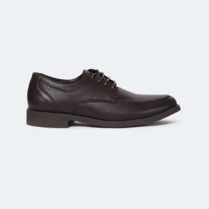 Caliber Shoes Coffee Lace Up Formal Shoes for Men (ALBERT A537G)