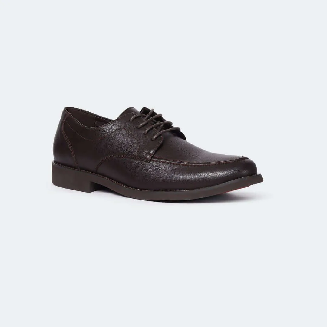 Caliber Shoes Coffee Lace Up Formal Shoes for Men (ALBERT A537G)
