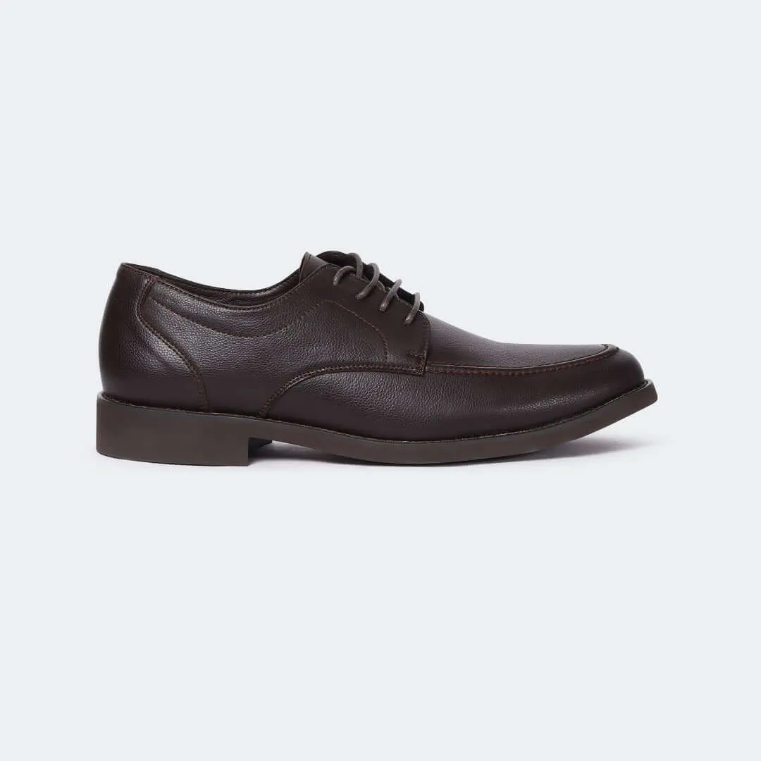Caliber Shoes Coffee Lace Up Formal Shoes for Men (ALBERT A537G)