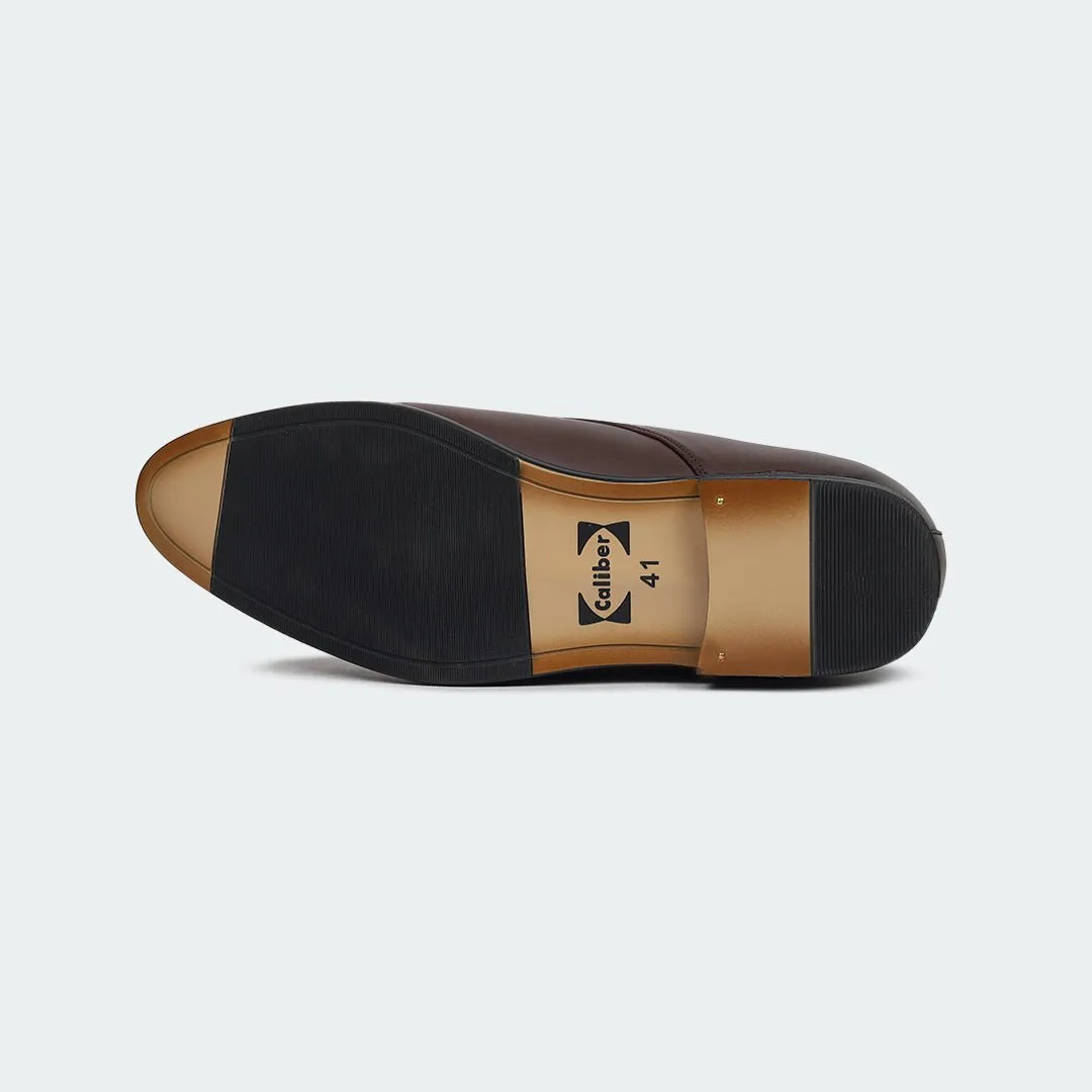 Caliber Shoes Coffee Lace Up Formal Shoes for Men ( GRANDEUR B704C)