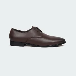 Caliber Shoes Coffee Lace Up Formal Shoes for Men ( GRANDEUR B704C)
