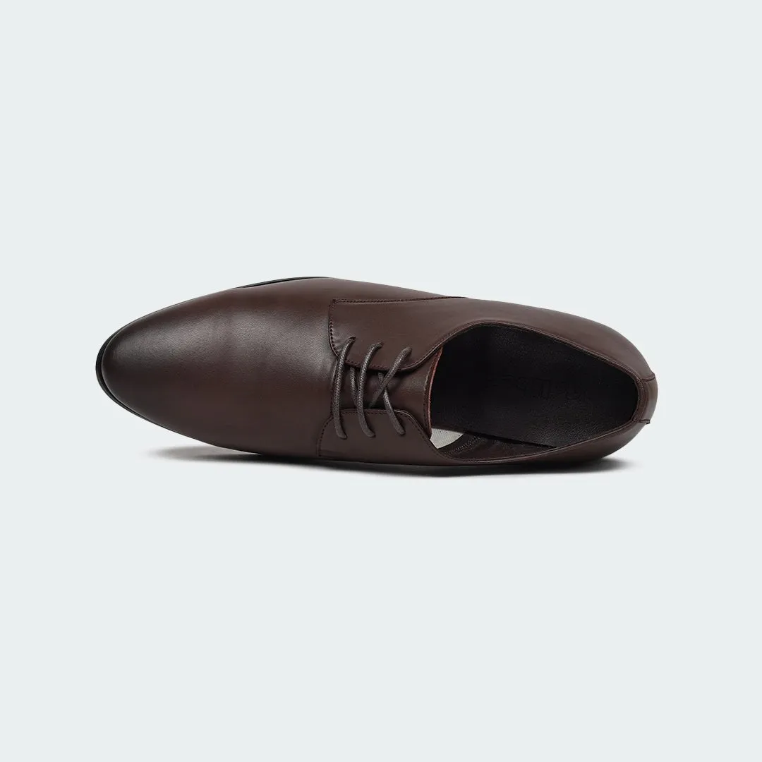 Caliber Shoes Coffee Lace Up Formal Shoes for Men ( GRANDEUR B704C)