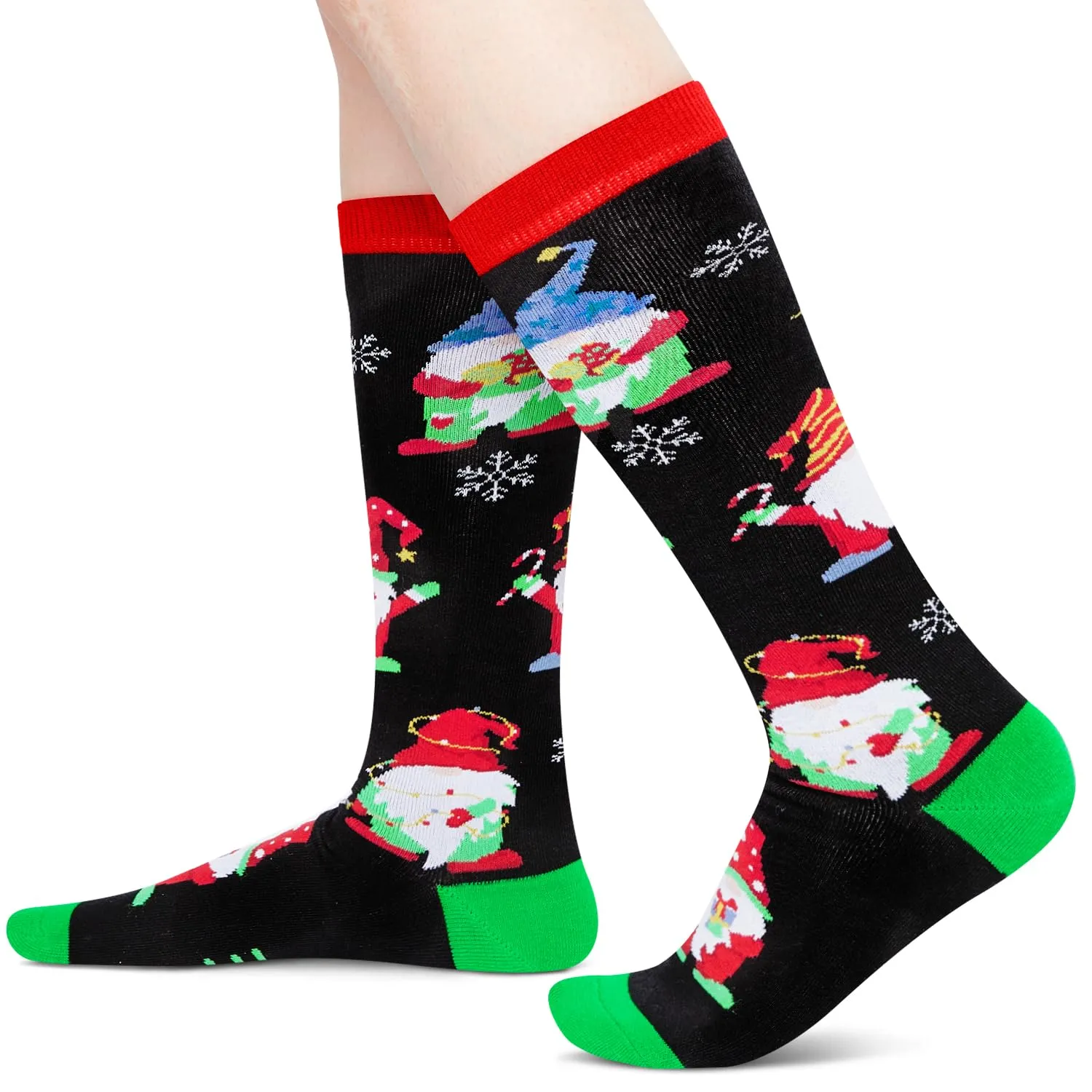Christmas Gifts Stocking Socks for Women - Gnome Knee High Christmas Socks for Women, Gnome Gifts for Teens