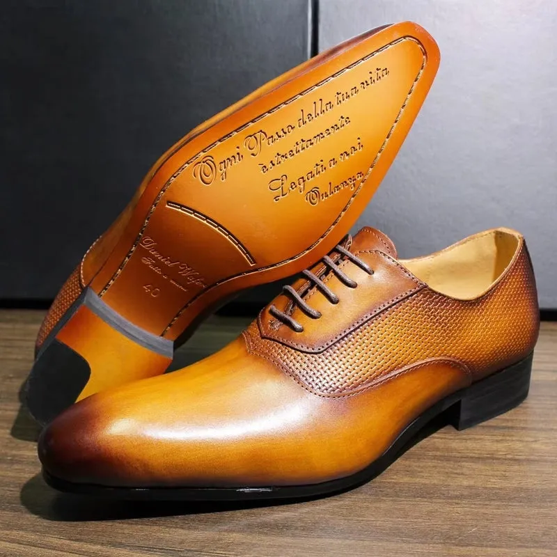 Classic Men's Pointed Toe Oxford Shoes