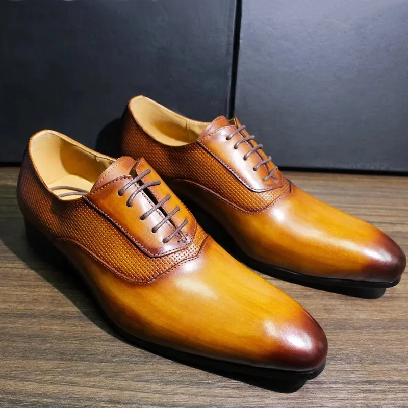 Classic Men's Pointed Toe Oxford Shoes
