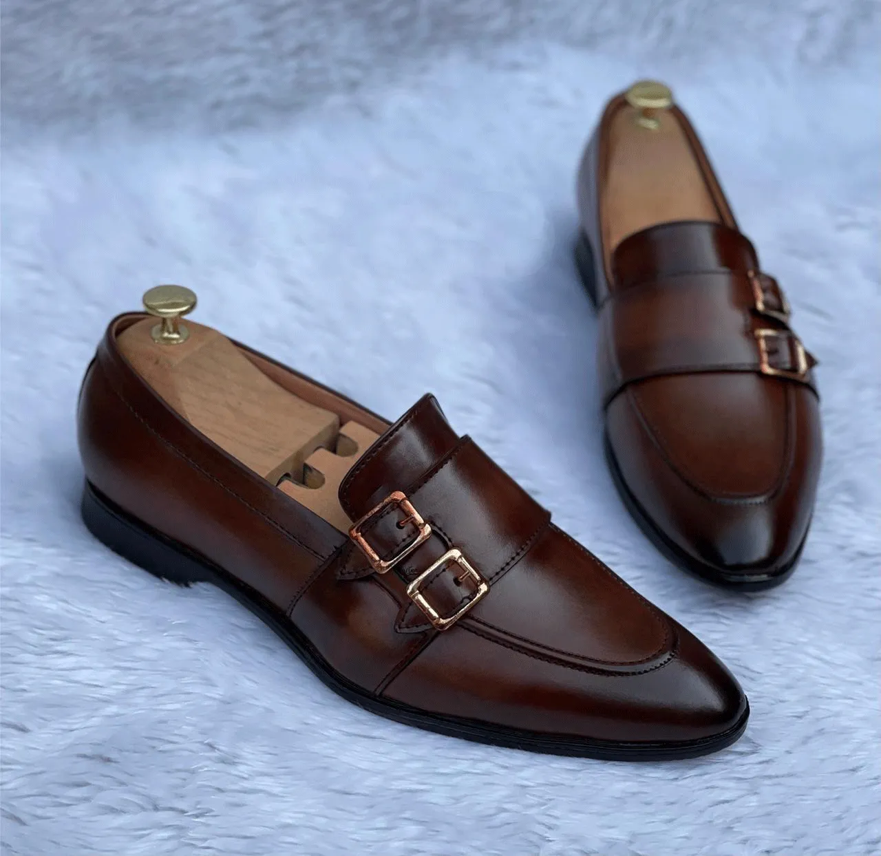 Classic Patent Monk Formals With Tassels For Men-JonasParamount