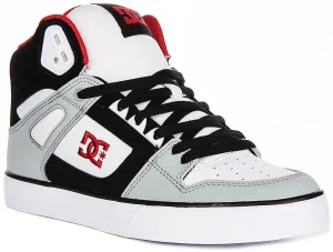 Dc Shoes Pure Hightop Wc In Wht Blk Red For Men