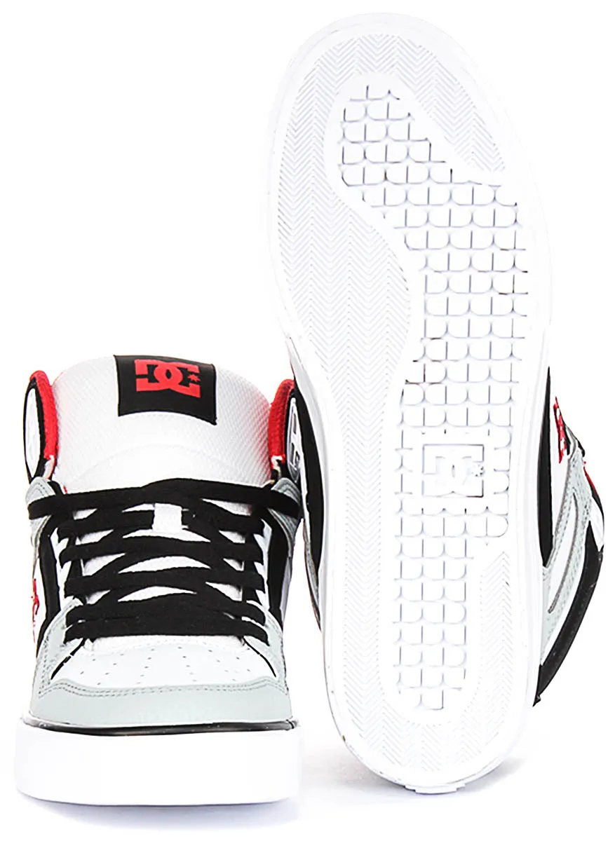 Dc Shoes Pure Hightop Wc In Wht Blk Red For Men