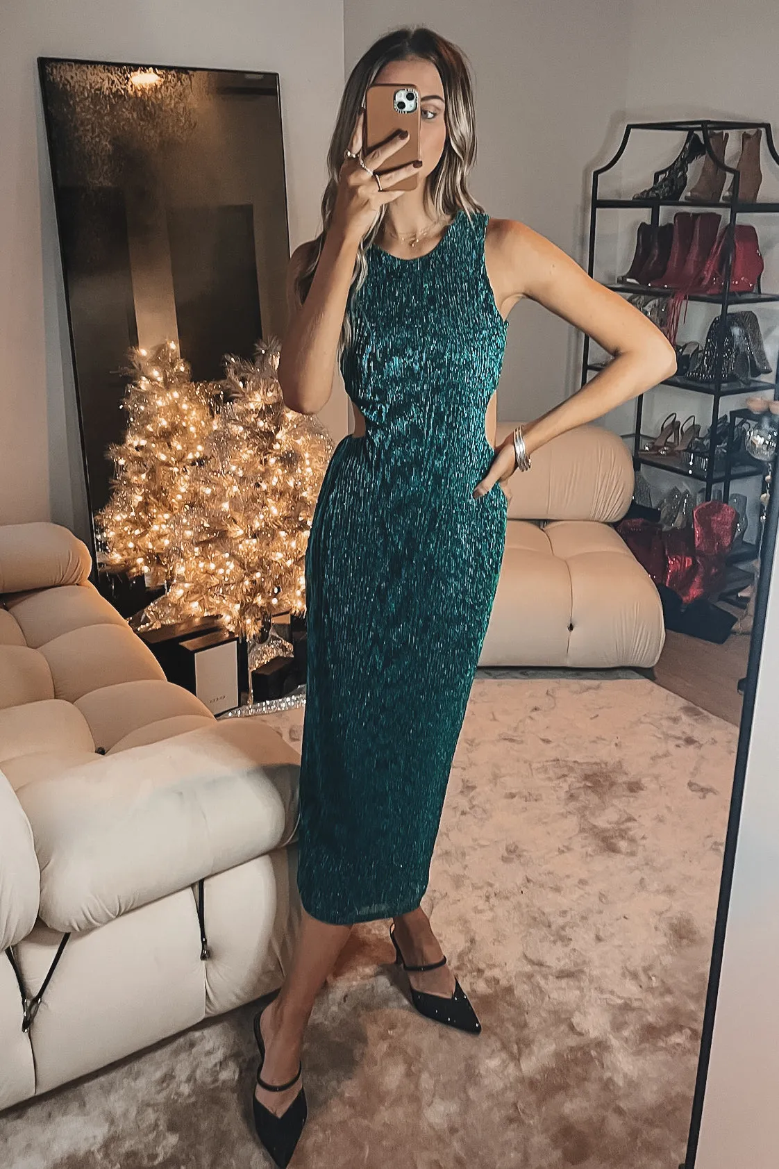 DEAL MINKPINK Astrid Cutout Sleeveless Midi