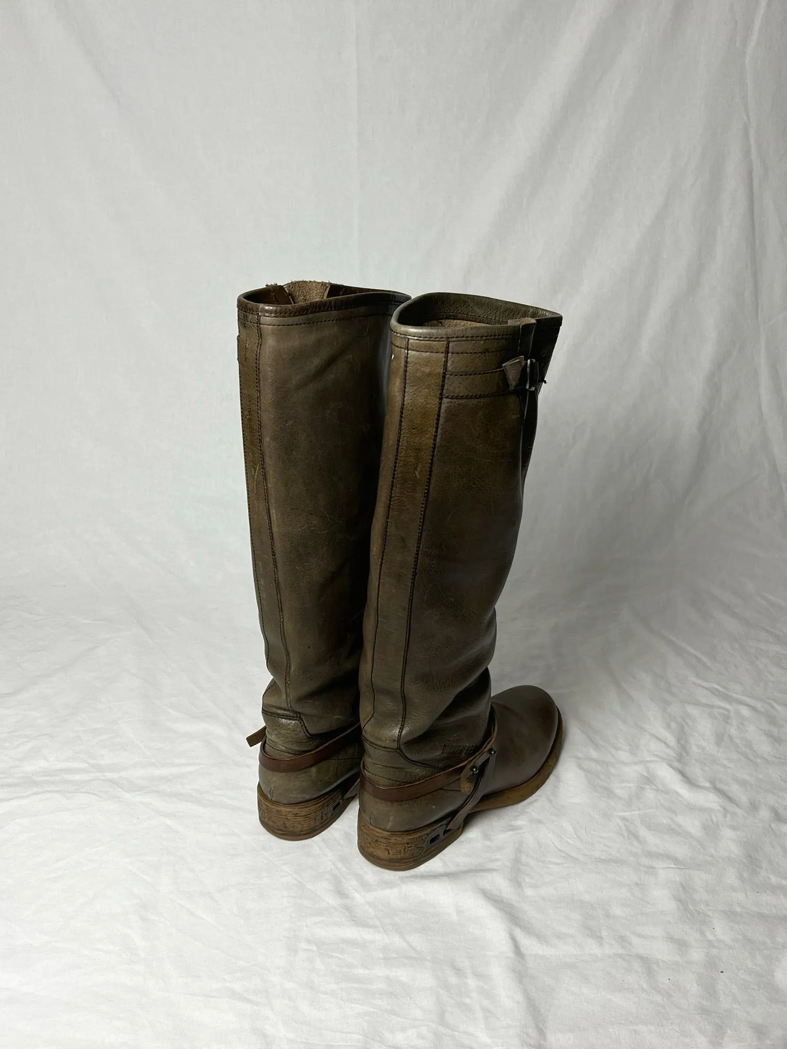 DIRK BIKKEMBERGS KNEE HIGH BUCKLE BOOTS