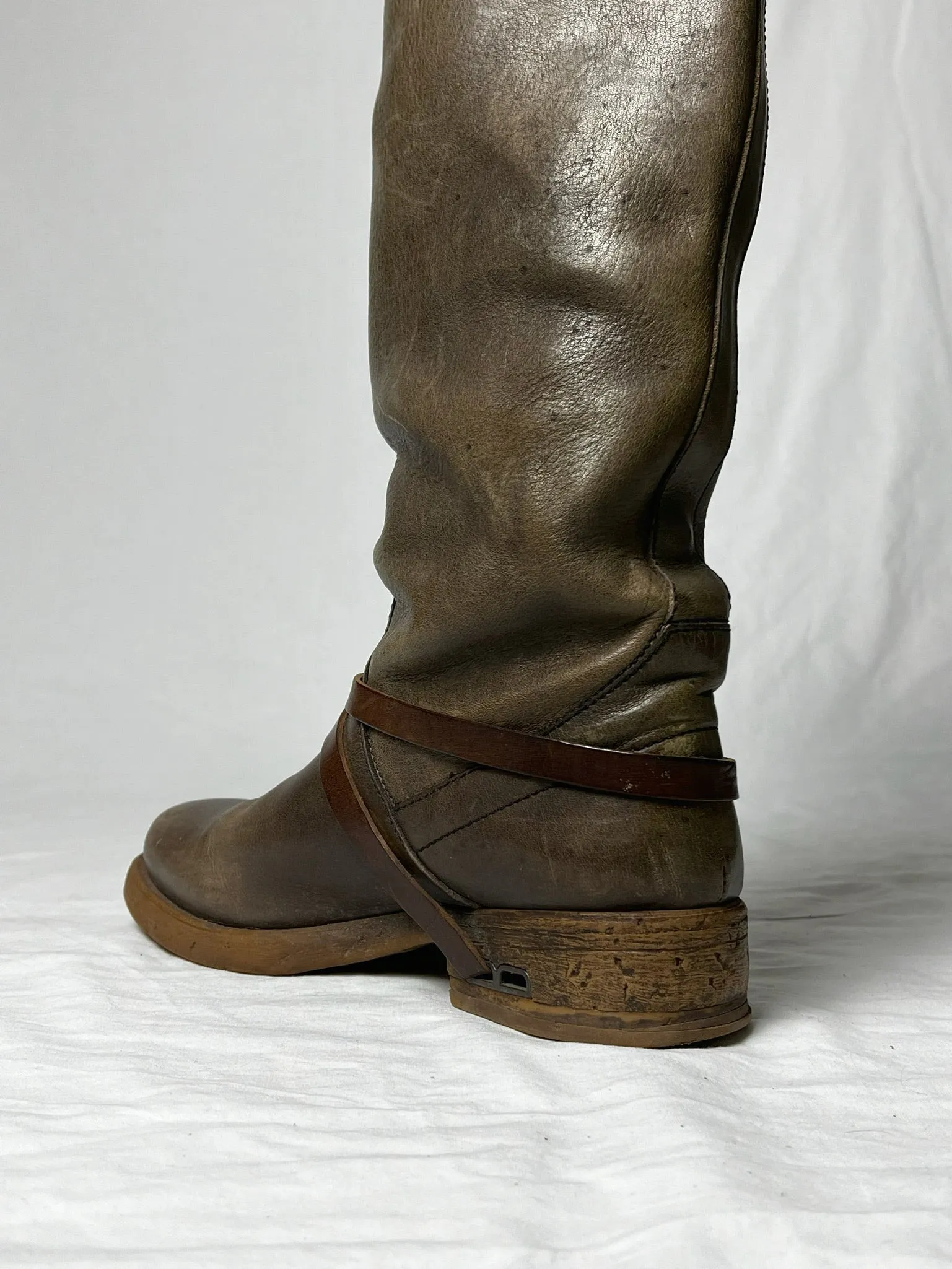 DIRK BIKKEMBERGS KNEE HIGH BUCKLE BOOTS