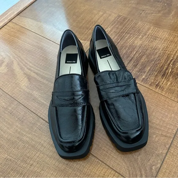 Dolce vita patent leather loafers