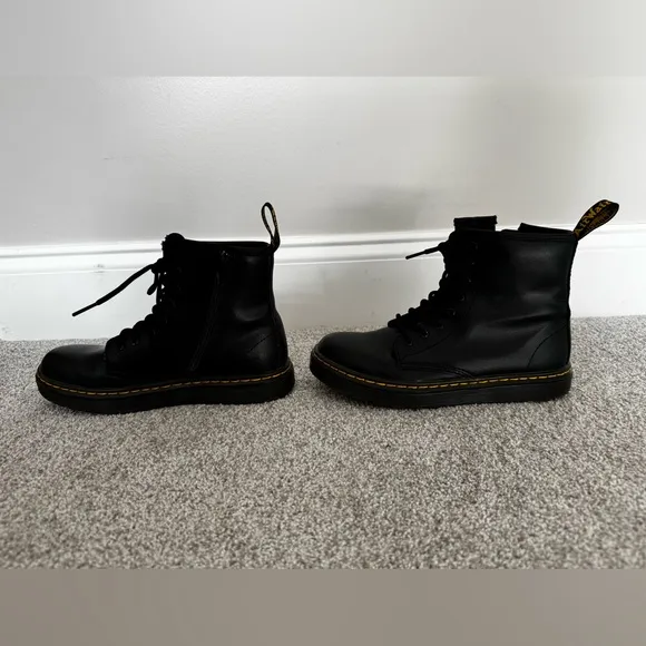 Dr. Martens Black Leather Boots – Kids Size 3