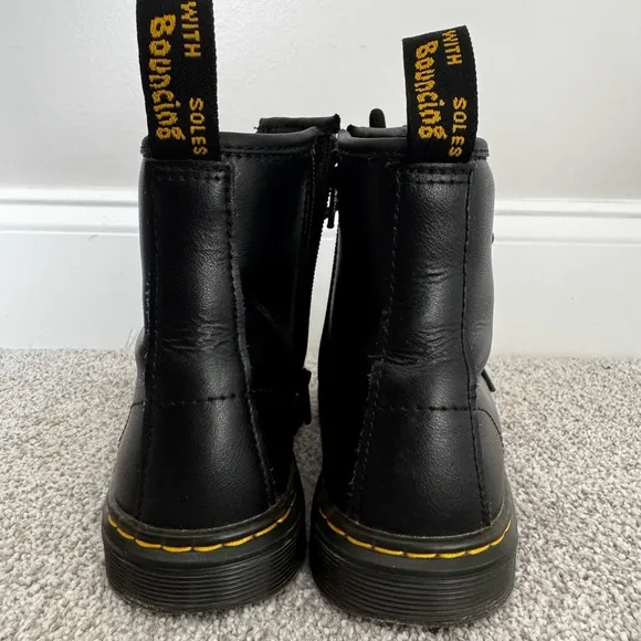 Dr. Martens Black Leather Boots – Kids Size 3