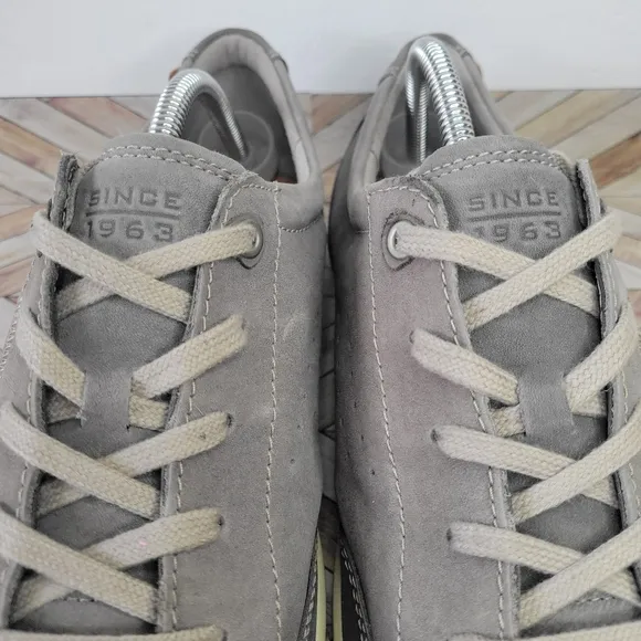 ECCO Taupe Nubuck Leather Lace Up Sneaker Casual Shoes Mens 45 EUR, 11-11.5 US