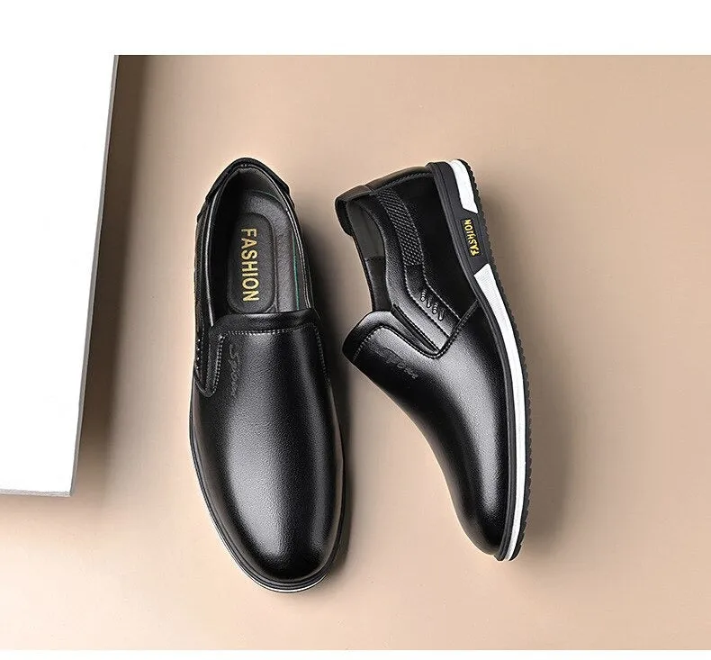 Elegant leather men's shoes in various colours