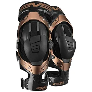 EVS Sports Black/Copper Axis Pro Knee Brace Size Large Pair Made for Lightweight Comfort and Flexibility AXISP-BK/COP-LP