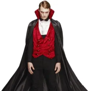 Fever Vampire Costume Adult Black Red