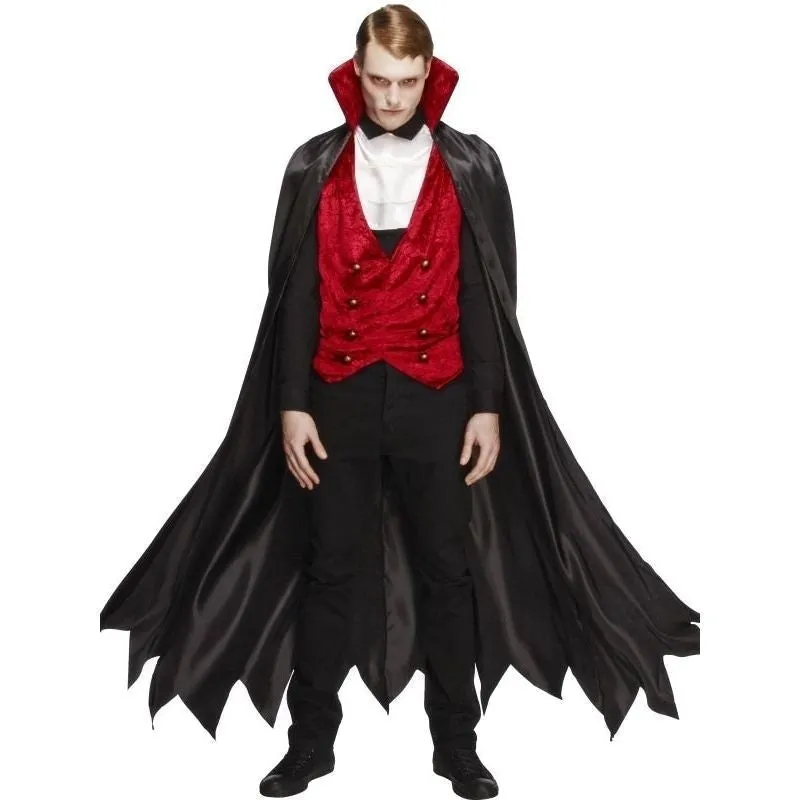 Fever Vampire Costume Adult Black Red