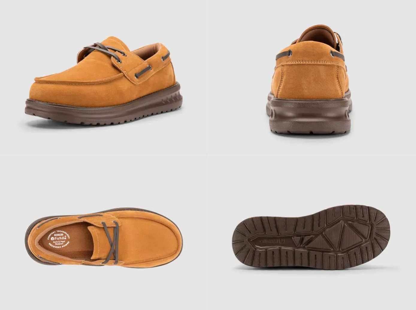 FitVille Herren Coastline Slip-On Bootsschuhe V1