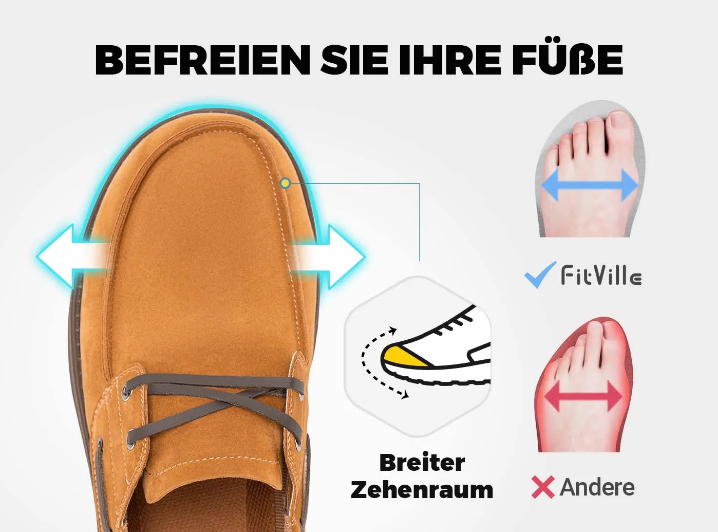 FitVille Herren Coastline Slip-On Bootsschuhe V1