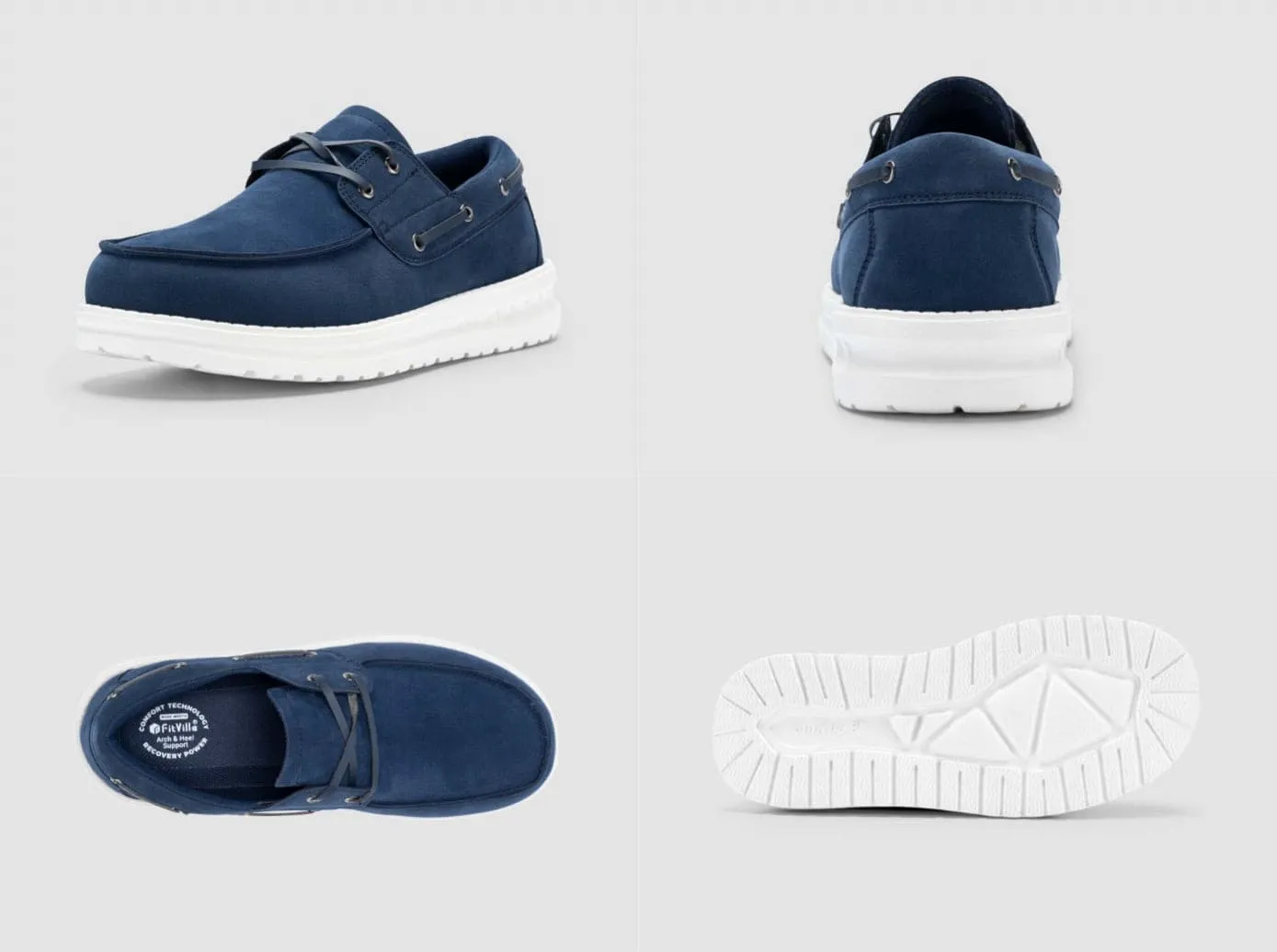 FitVille Herren Coastline Slip-On Bootsschuhe V1