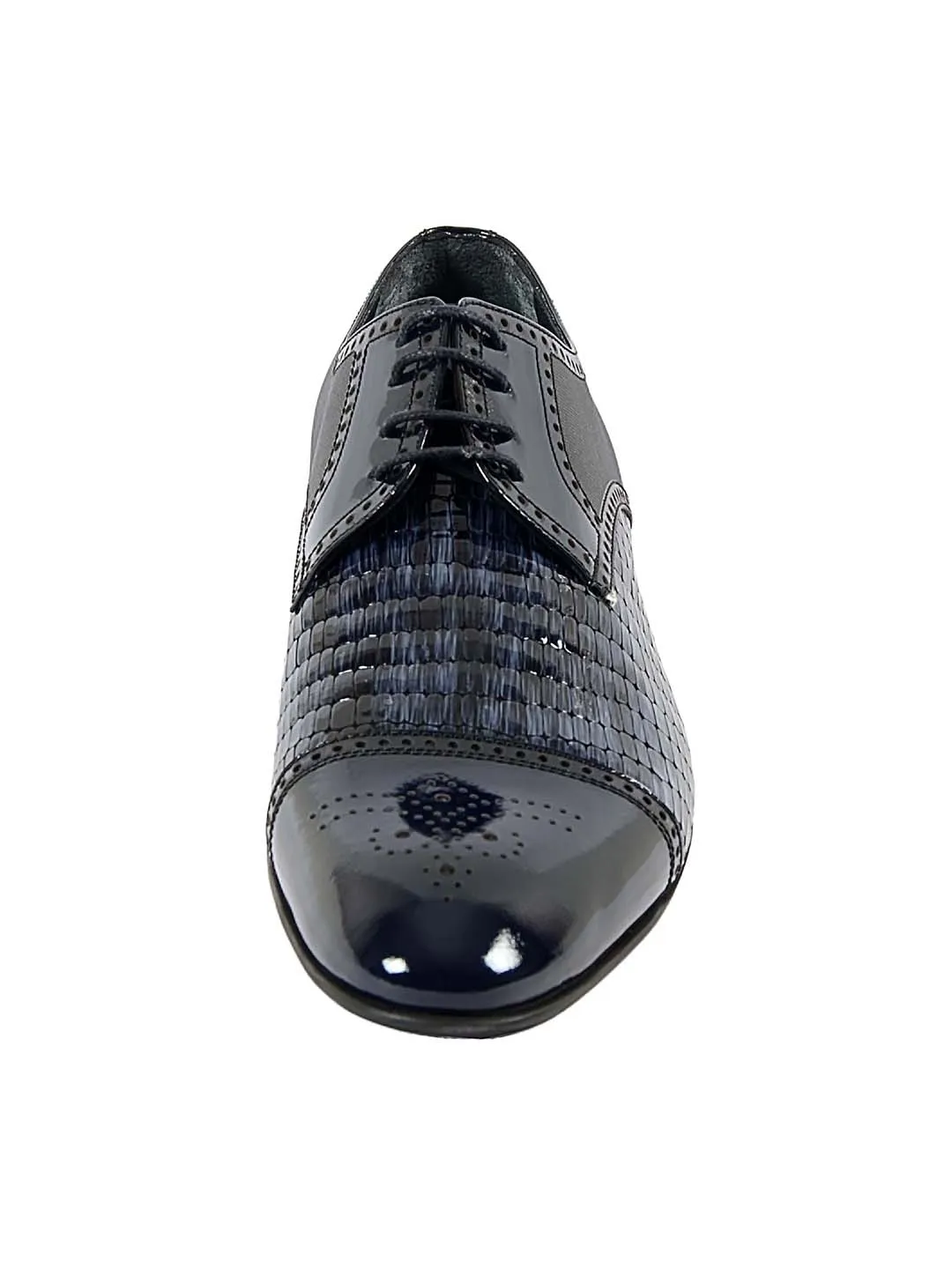 Franco Gabbani Patent Leather Blue Dress Shoe By HITZ