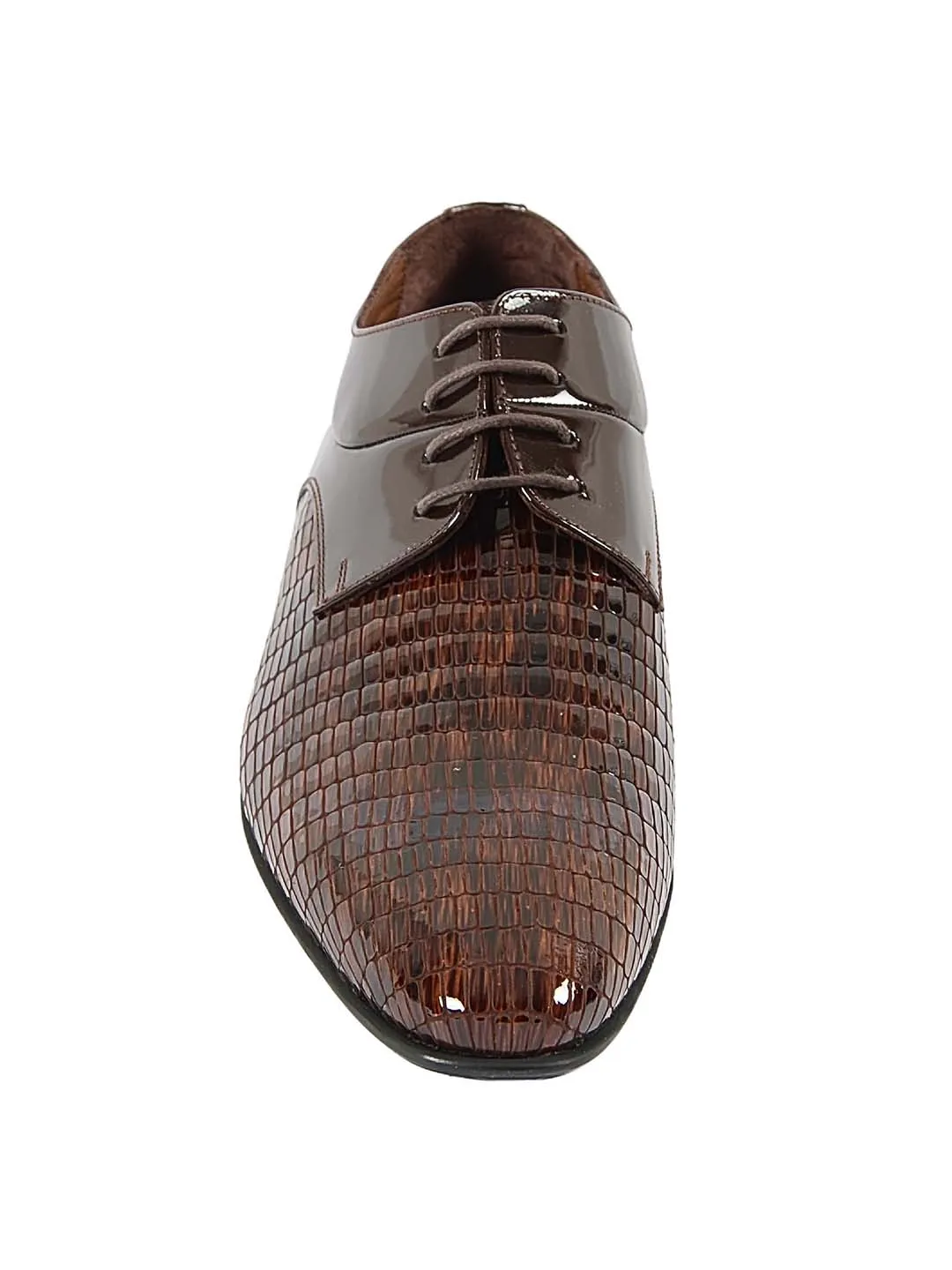 Franco Gabbani Patent Leather Brown Dress Shoe By HITZ