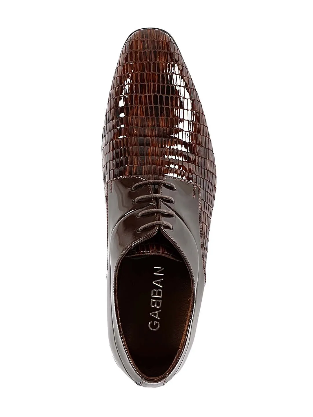 Franco Gabbani Patent Leather Brown Dress Shoe By HITZ