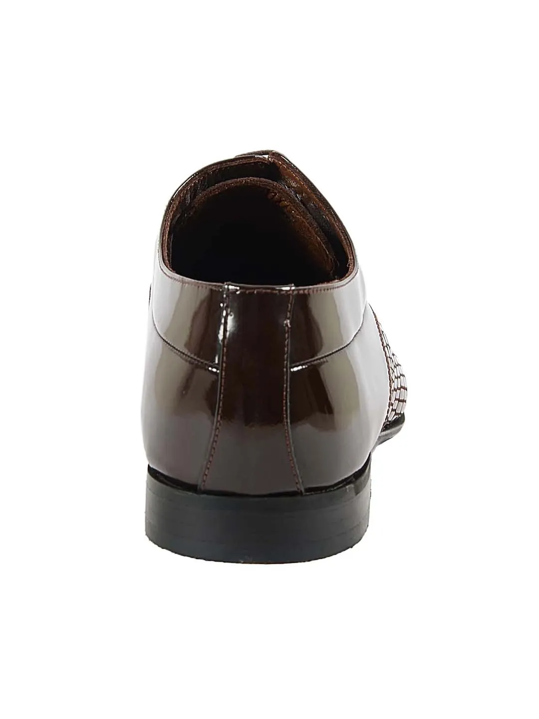 Franco Gabbani Patent Leather Brown Dress Shoe By HITZ