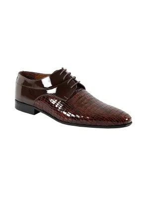 Franco Gabbani Patent Leather Brown Dress Shoe By HITZ