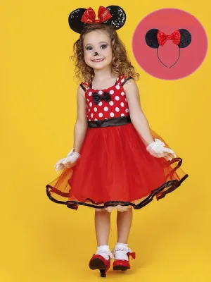 Girls Minnie Mouse Inspired Costume