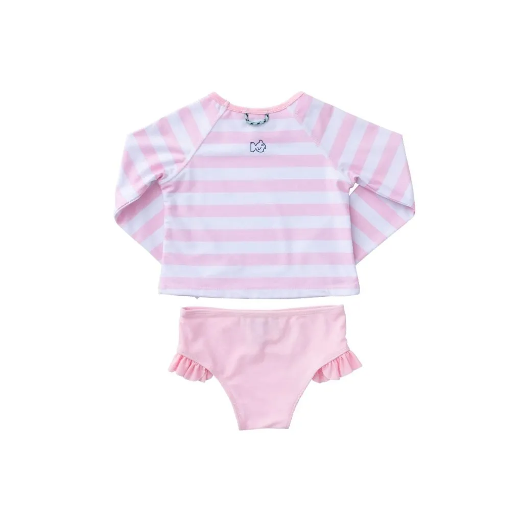 Girl's Striped Swimset