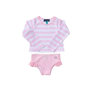 Girl's Striped Swimset