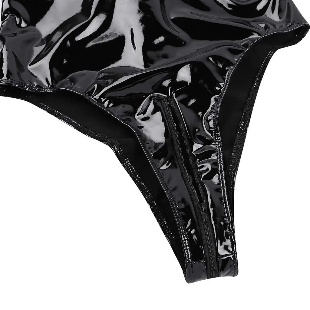 Gorgeous Black Patent-Leather Suit