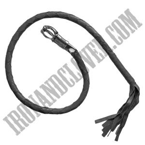 Gray Leather Get Back Whip