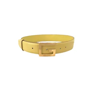 Gucci Yellow Patent Jumbo Leather Belt
