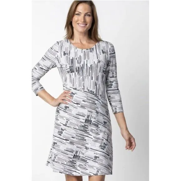 Habitat Women's Printed Swing Dress‎ Dove Size S