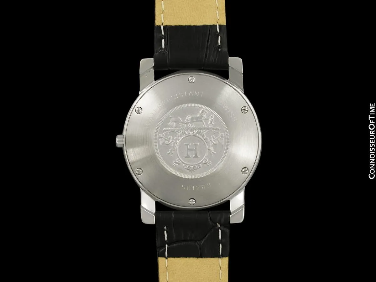 Hermes Carrick Mens Full Size Watch - Stainless Steel & 18K Gold
