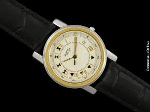 Hermes Carrick Mens Full Size Watch - Stainless Steel & 18K Gold