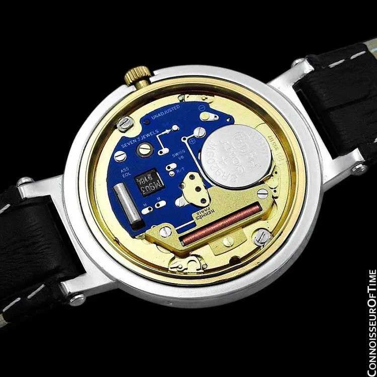 Hermes Mens Clipper 2-Tone Quartz Watch - Stainless Steel & 18K Gold Plated
