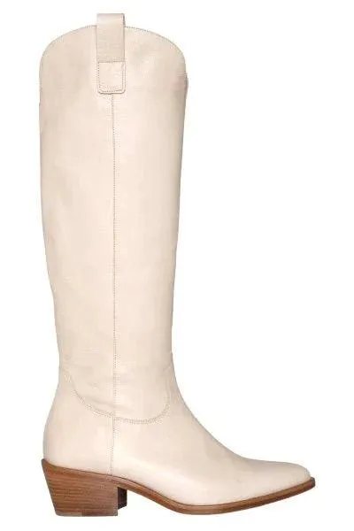 High Leather Boots Sand Natural