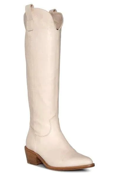 High Leather Boots Sand Natural
