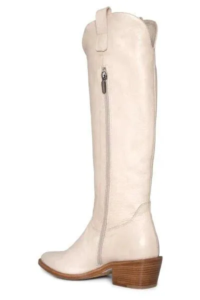 High Leather Boots Sand Natural