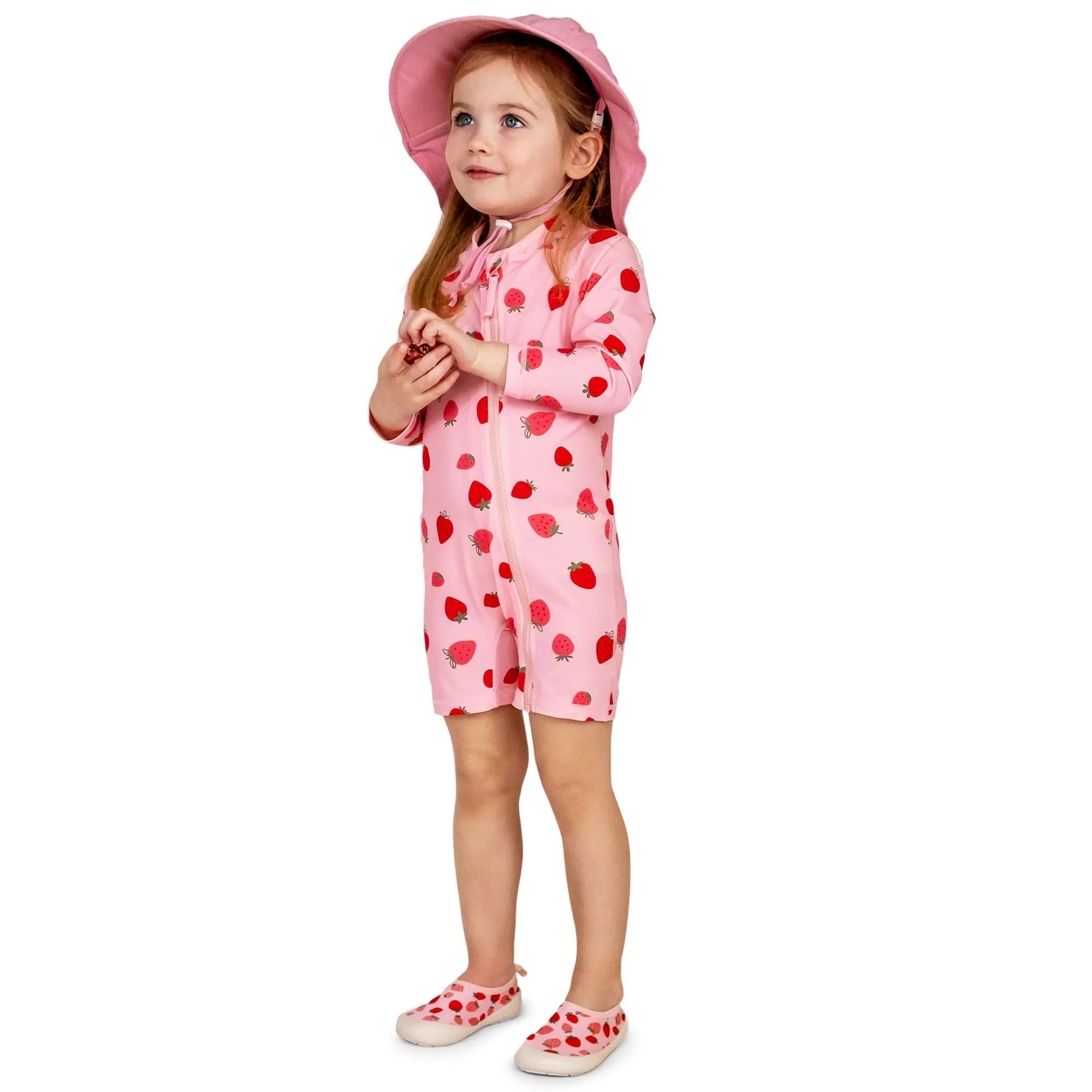 Jan & Jul 1pc UV Jumpsuit - Pink Strawberry