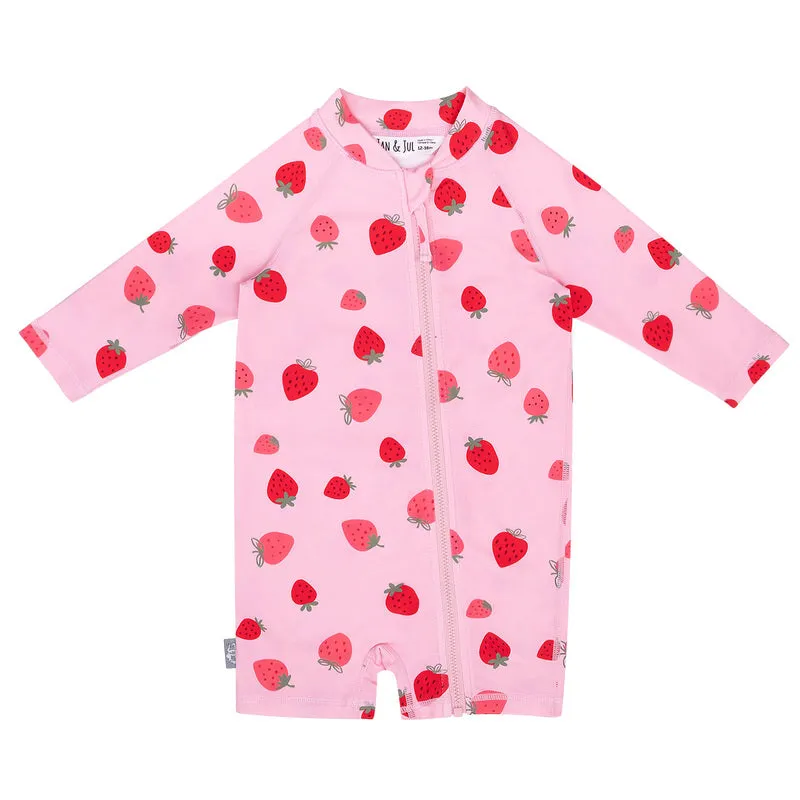 Jan & Jul 1pc UV Jumpsuit - Pink Strawberry