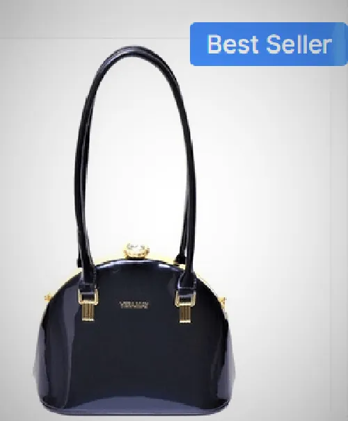 Kade patent vegan leather handbag