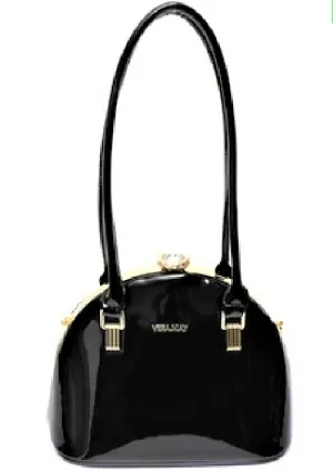 Kade patent vegan leather handbag