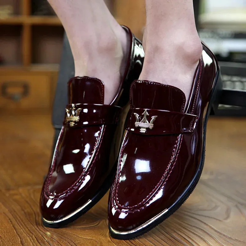 Kasane | Stylish Men's Casual  Leather Loafers - Slip-On Pointed Toe Dress Shoes